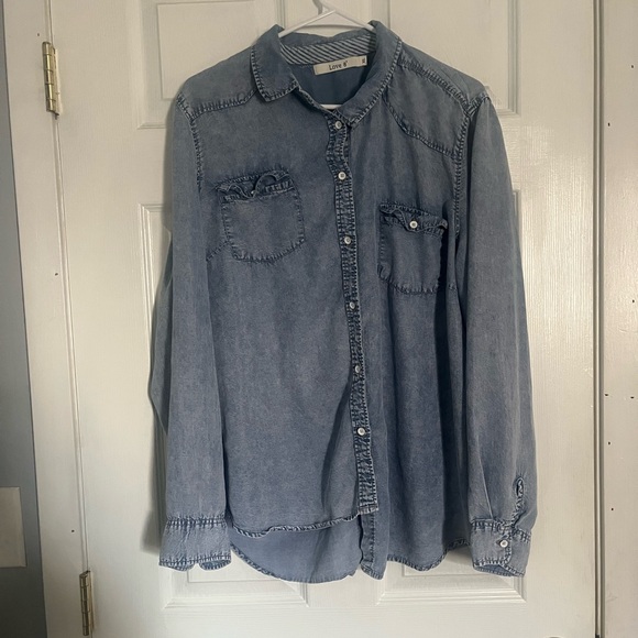 Love Tops - Love Blue Denim Shirt